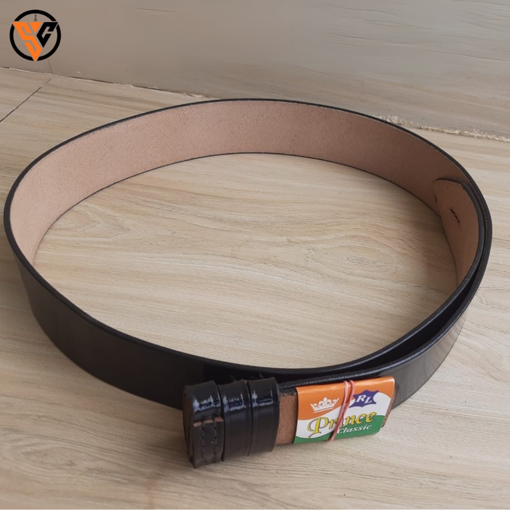 Leather Belt – Ultra Shine Black, Premium Quality & Elegant Finish