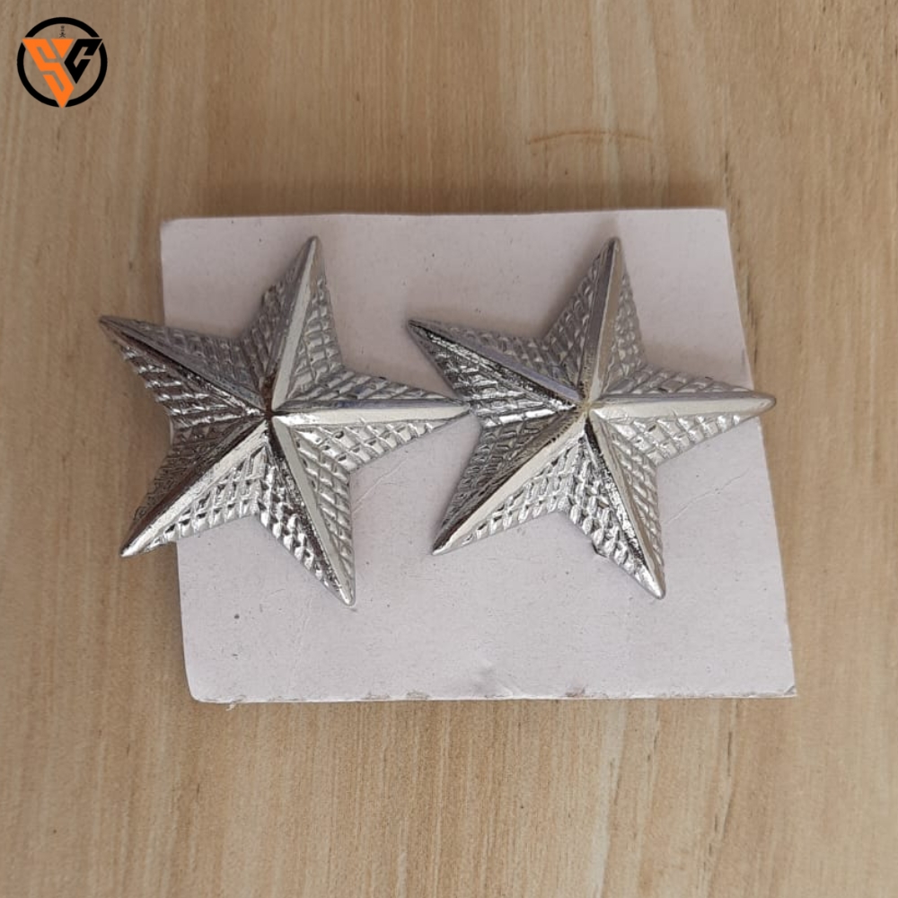 Shoulder Star Ultra Shine – Premium Polished Insignia (Per Pair)